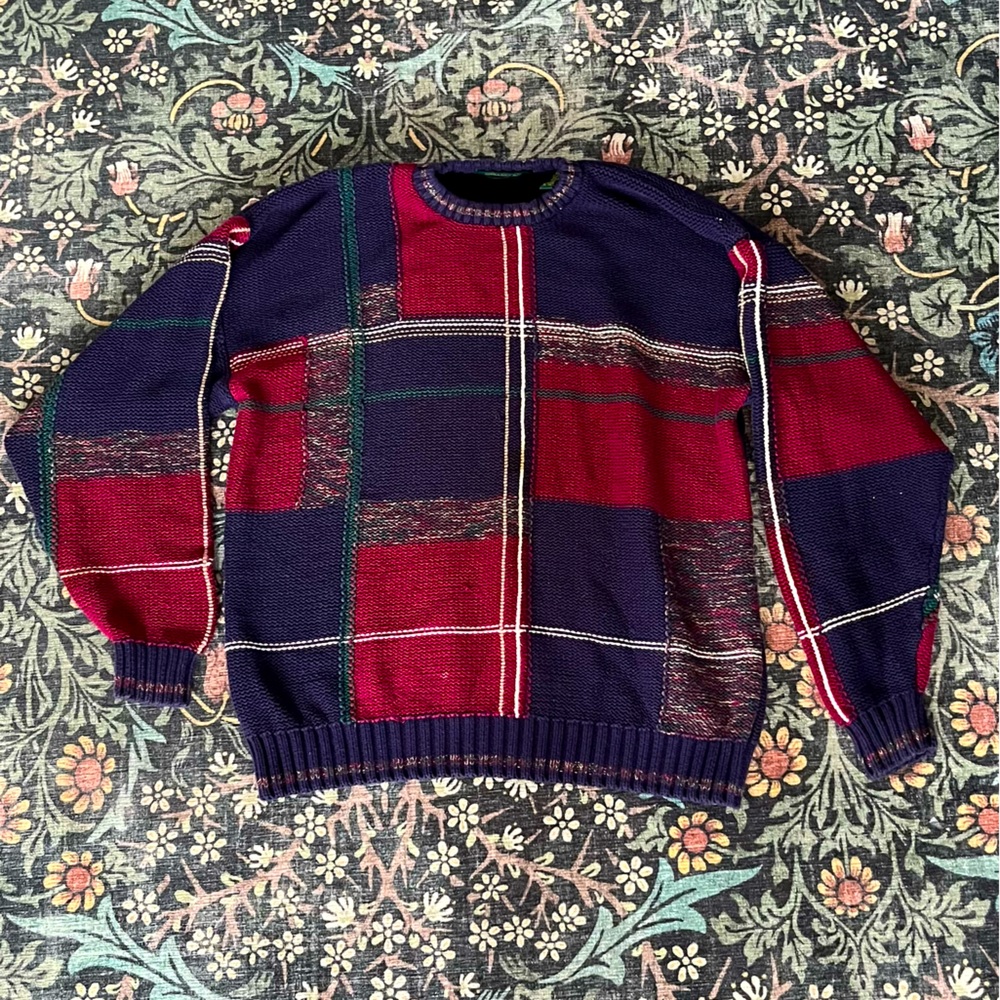 Embassy Row Cotton Crew-neck Long Sleeve Sweater - Picture 1 of 4